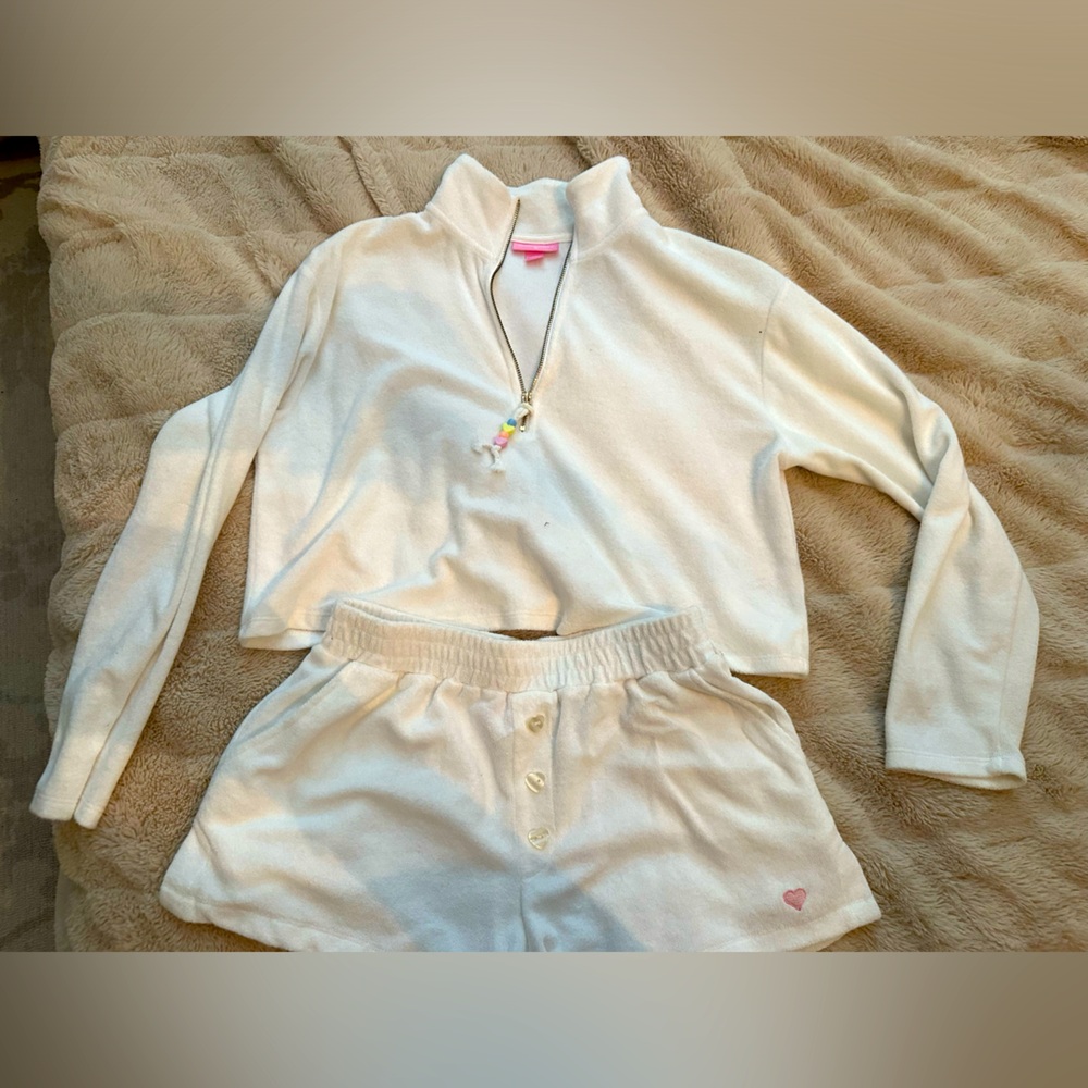 Stoney Clover Lane, white terry cloth set XS